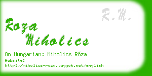 roza miholics business card